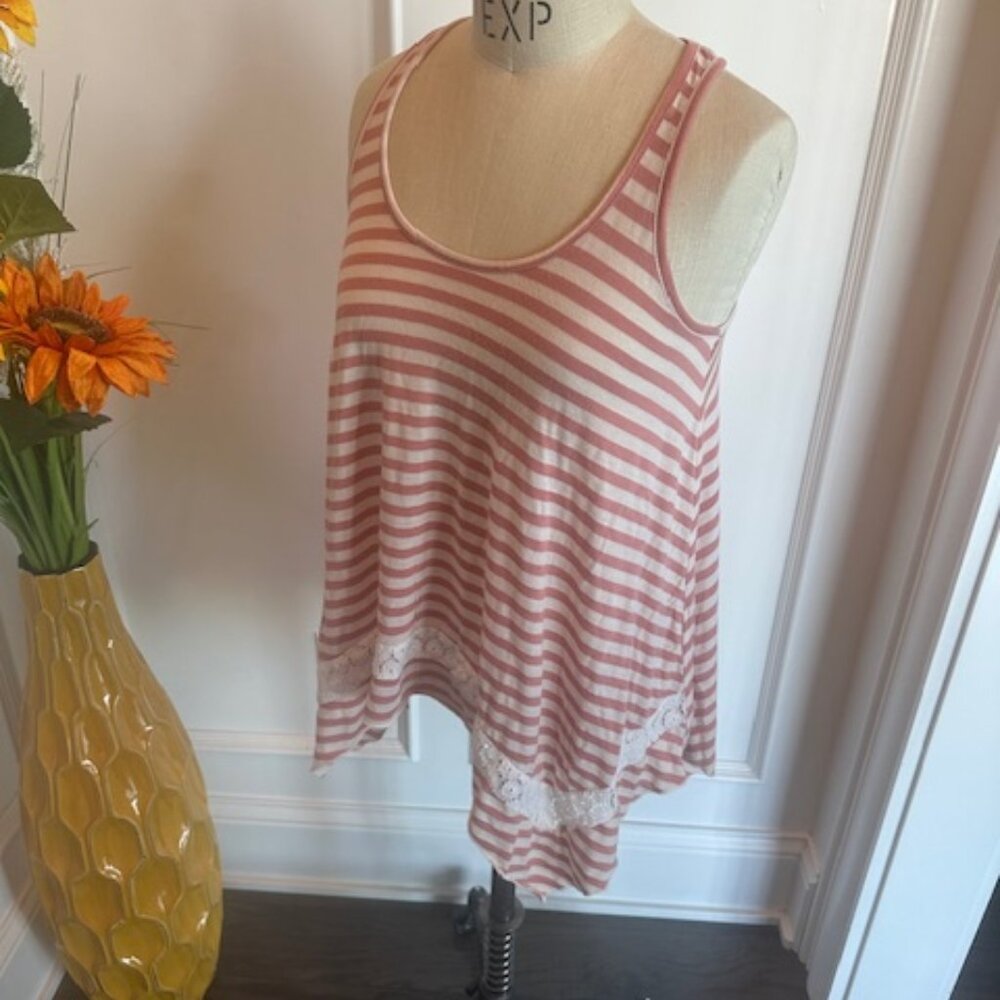 Ten Sixty Sherman Striped Knit Racer Back Swing Tank